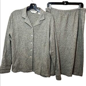 Orvis Matching Skirt Set Size Large Gray Weekend LoungeWear
